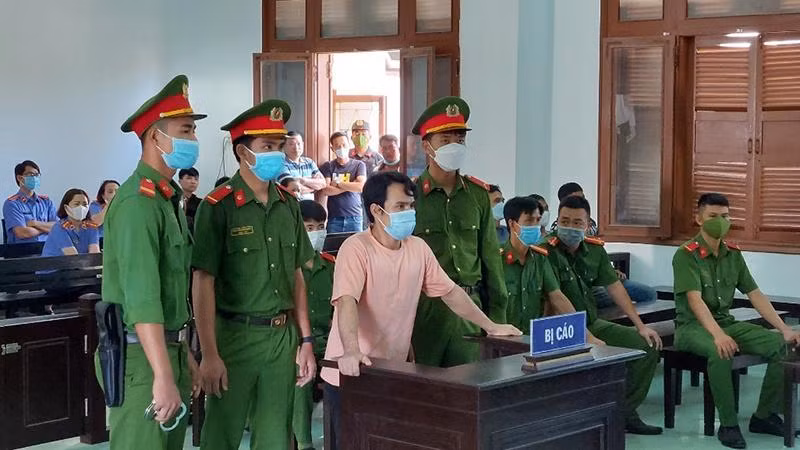 Bị cáo Đoàn Minh Hải tại phiên tòa.