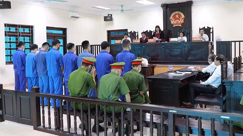 Toàn cảnh phiên tòa.