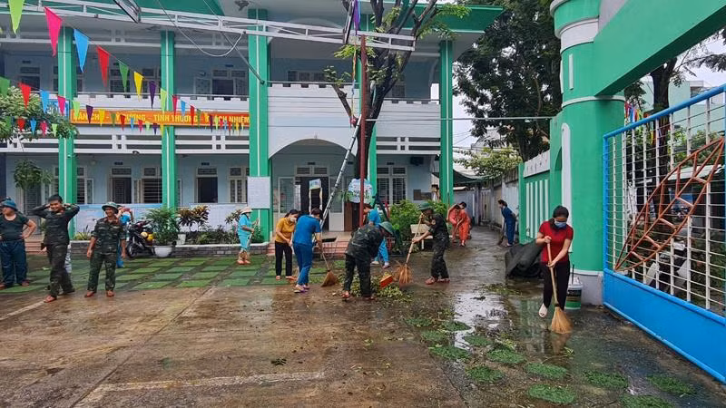 Các trường học kiên cố được Đà Nẵng trưng dụng làm nơi tránh trú bão an toàn cho người dân vùng nguy cơ cao.