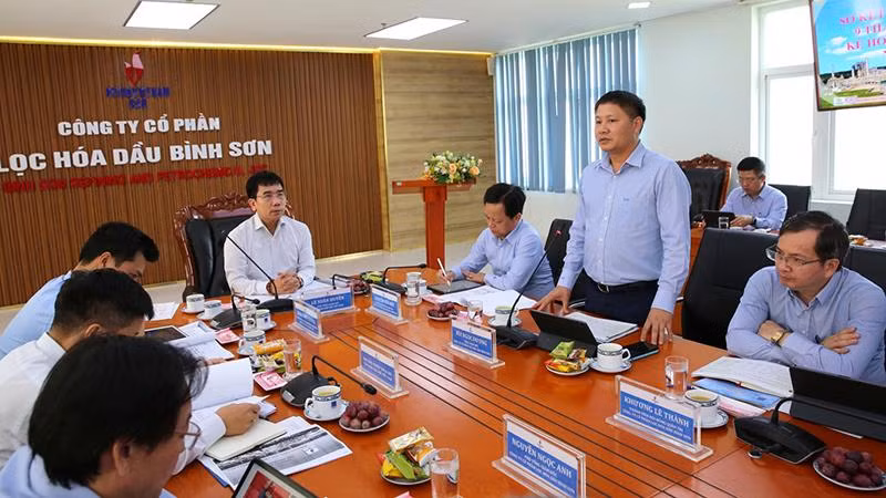 Tổng Giám đốc BSR Bùi Ngọc Dương báo cáo tình hình sản xuất kinh doanh 9 tháng năm 2022 và kế hoạch năm 2023.