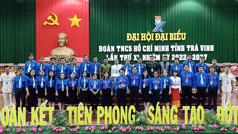 Ban chấp hành Tỉnh đoàn Trà Vinh khoá mới ra mắt tại đại hội.