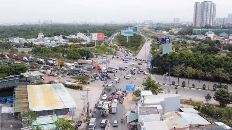 Nút giao thông An Phú (thành phố Thủ Đức) được bố trí vốn 375 tỷ đồng. (Ảnh: QUANG QUÝ)