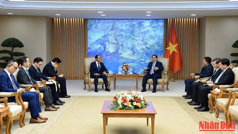 Quang cảnh buổi tiếp. (Ảnh: TRẦN HẢI)