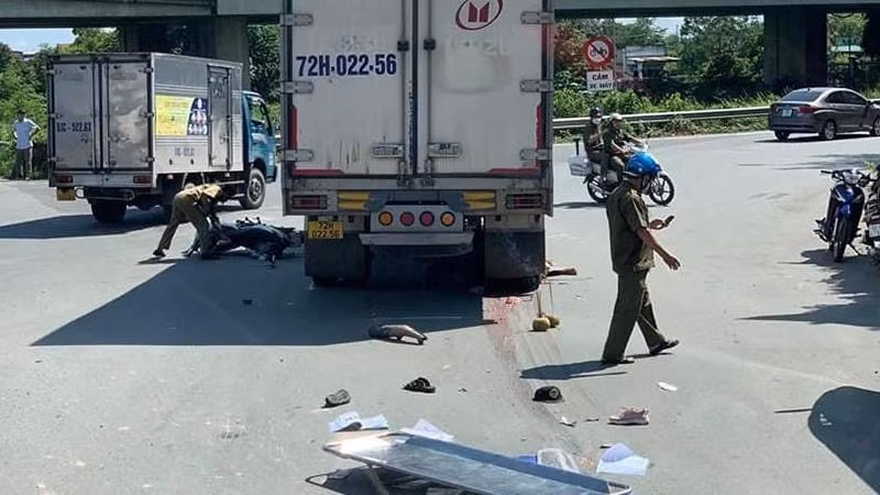 Hiện trường vụ tai nạn.