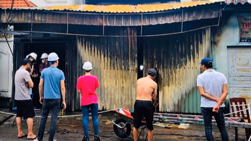 Hiện trường vụ cháy.