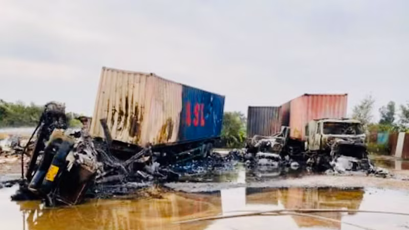 Hiện trường vụ cháy.