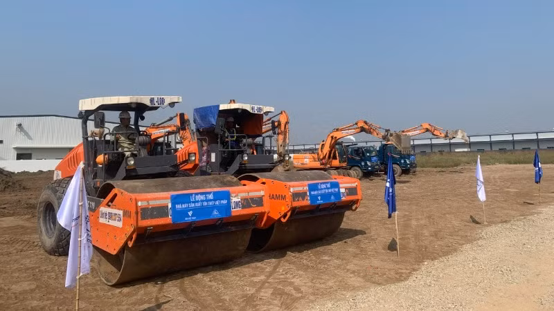 Các đơn vị thi công triển khai thực hiện công trình ngay sau lễ động thổ.