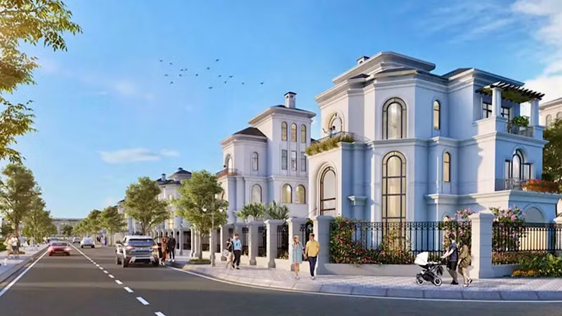 Phối cảnh một góc khu đô thị mới.