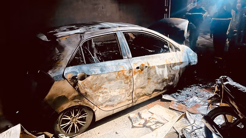 Hiện trường vụ cháy.