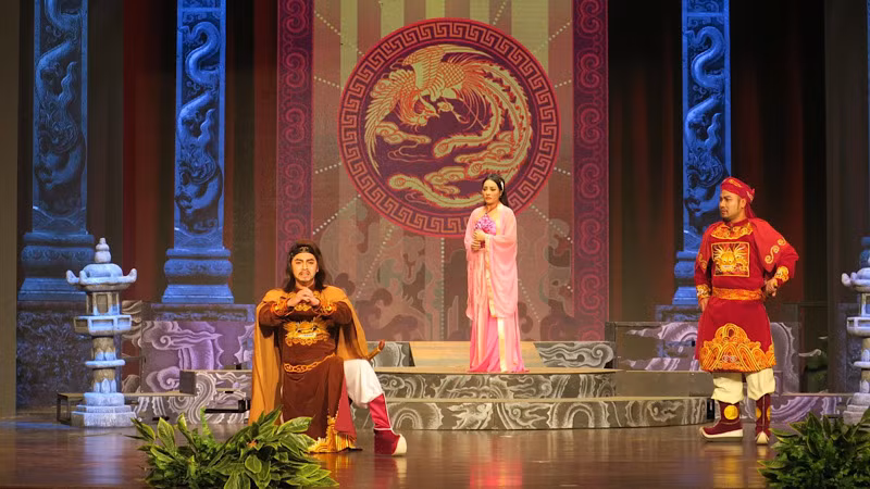 Một cảnh trong vở diễn "Bà chúa Mõ".