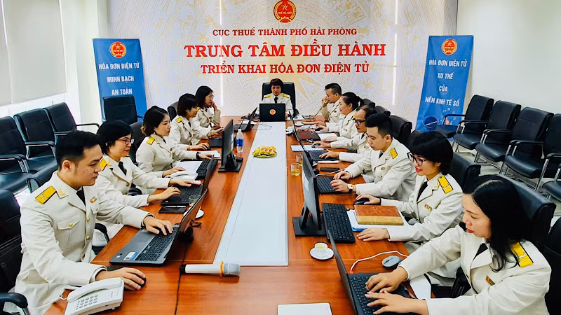 Trung tâm điều hành hóa đơn điện tử của Cục Thuế Hải Phòng.