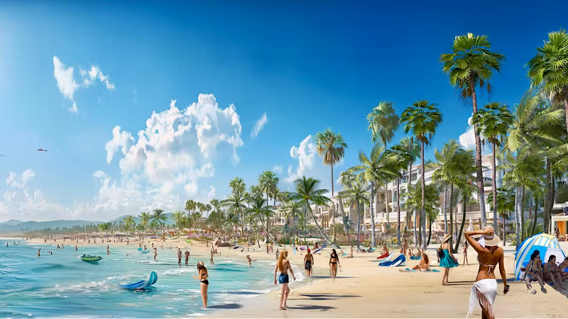 Phối cảnh một phần của dự án vịnh trung tâm Cát Bà.