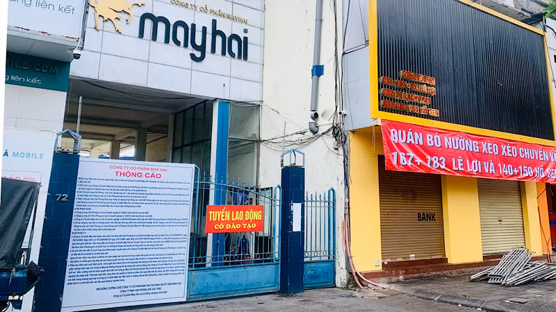 Khu đất Công ty May Hai tại số 72 đường Lạch Tray, quận Ngô Quyền sẽ bị quận Ngô Quyền cưỡng chế thu hồi do hết thời hạn thuê và không còn phù hợp quy hoạch.