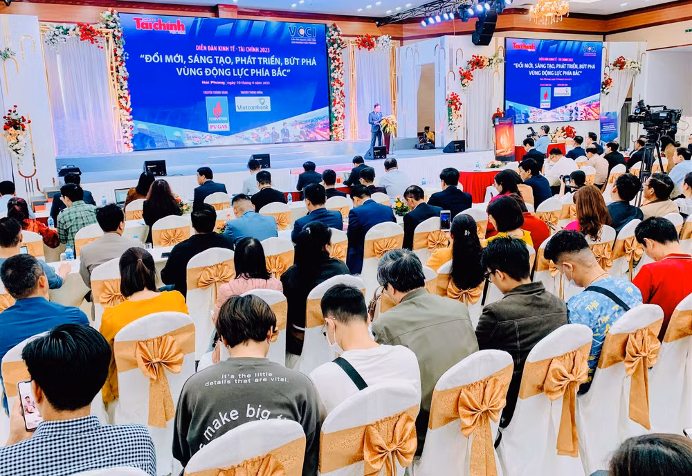 Quang cảnh Diễn đàn Kinh tế-Tài chính năm 2023, tại Hải Phòng.