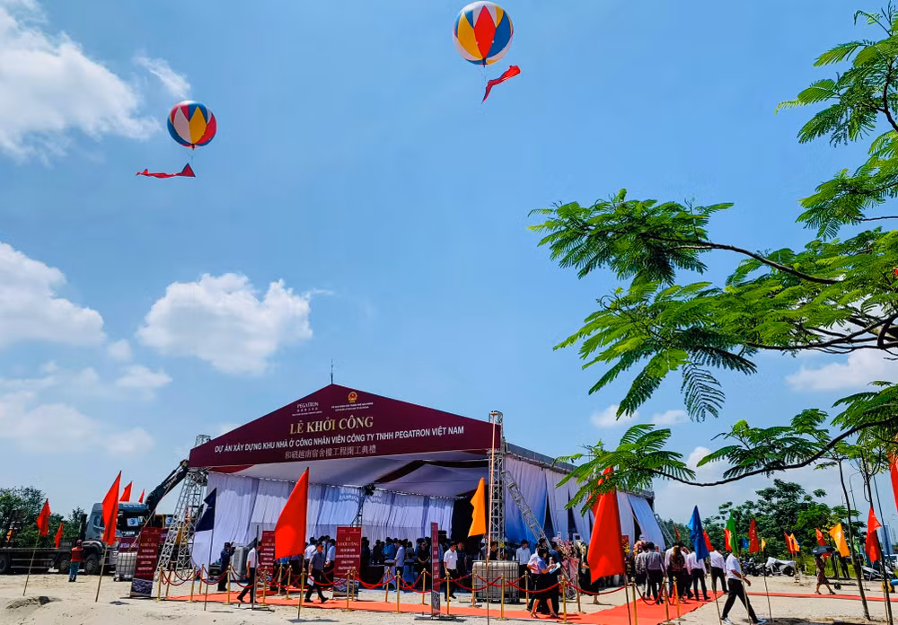 Địa điểm xây dựng khu nhà ở công nhân của Công ty trách nhiệm hữu hạn Pegatron Việt Nam.