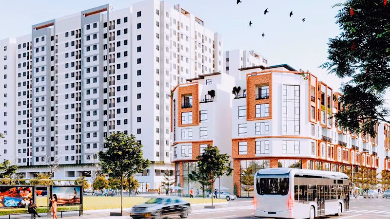 Phối cảnh dự án nhà ở xã hội được triển khai tại Tổng kho 3 Lạc Viên.