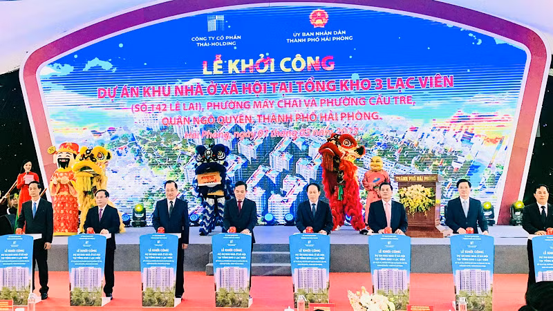 Khu nhà ở xã hội đã được khởi công xây dựng từ tháng 3/2023.