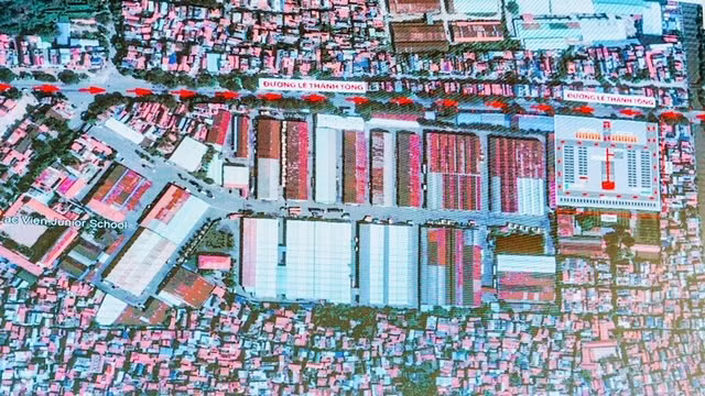 Mặt bằng khu Tổng kho 3 Lạc Viên cần thu hồi để xây dựng khu nhà ở xã hội.