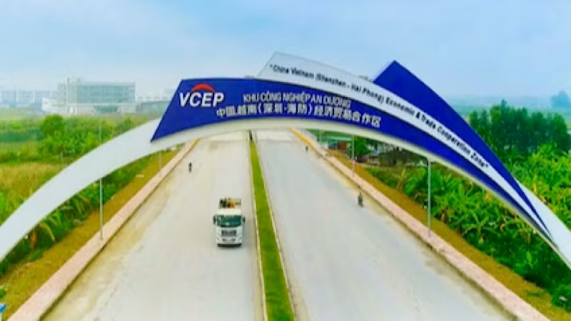 Khu công nghiệp An Dương - một trong những khu công nghiệp do nhà đầu tư Trung Quốc làm chủ đầu tư.