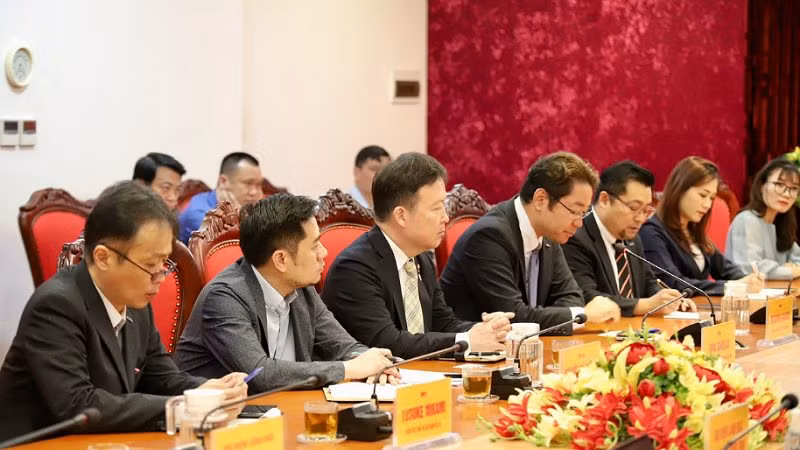 Lãnh đạo Tập đoàn Meiko tại buổi làm việc.