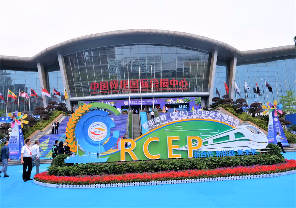 Hội chợ triển lãm kinh tế-thương mại RCEP tổ chức tại tỉnh Hồ Nam, Trung Quốc đầu tháng 4/2023.