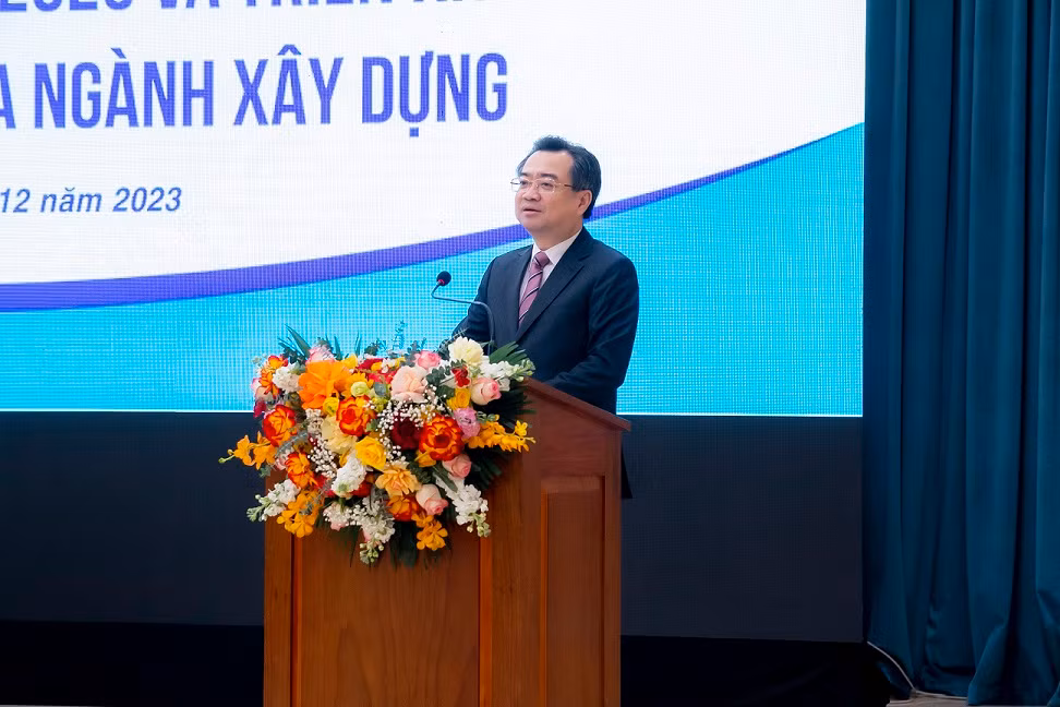 Bộ trưởng Xây dựng Nguyễn Thanh Nghị phát biểu ý kiến chỉ đạo tại hội nghị.