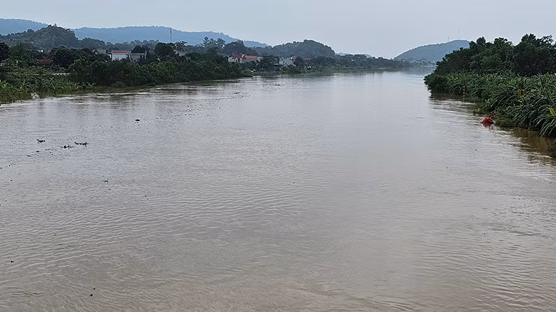 Nước trên sông Lèn, huyện Hà Trung.