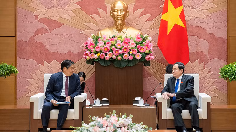 Chủ tịch Quốc hội Trần Thanh Mẫn tiếp Đại sứ Nhật Bản tại Việt Nam Ito Naoki.