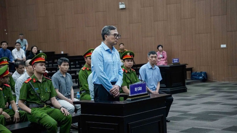Bị cáo Hoàng Quốc Vượng tại tòa.