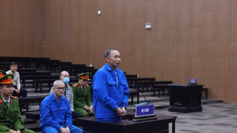 Bị cáo Nguyễn Trọng Đường tại phiên tòa.