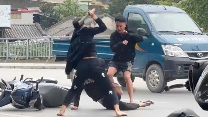 Hình ảnh tại hiện trường xảy ra vụ án.