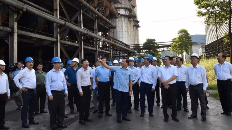 Phó Thủ tướng Lê Minh Khái kiểm tra Dự án VTM. (Ảnh: baochinhphu.vn)