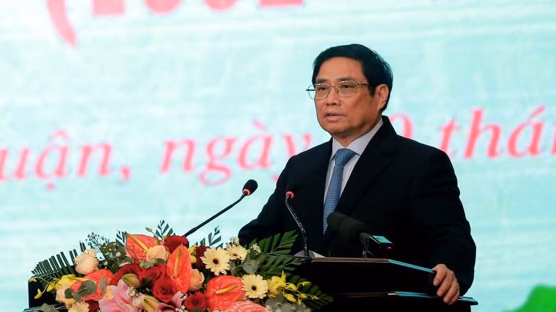 Thủ tướng Chính phủ Phạm Minh Chính phát biểu tại buổi lễ.