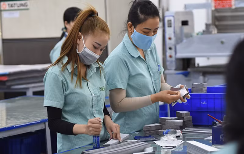 Lao động tại Công ty TNHH Cự Thành, Đồng Nai. (Ảnh: Thiên Vương).