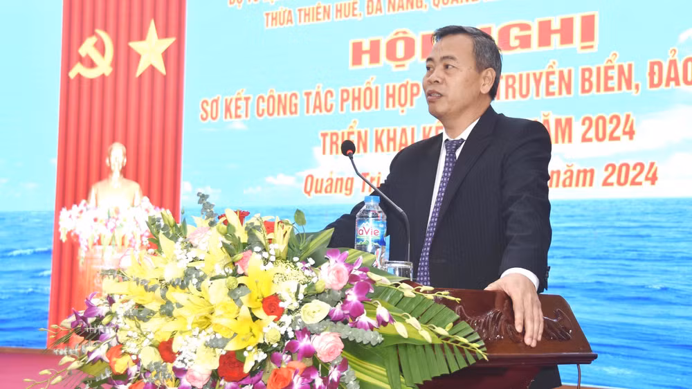 Lãnh đạo tỉnh Quảng Trị phát biểu chào mừng hội nghị.