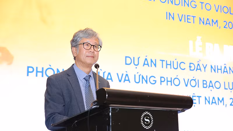 Giám đốc Quốc gia KOICA tại Việt Nam Lee Byung Hwa phát biểu tại chương trình. (Ảnh: UNFPA)