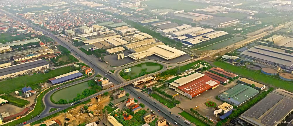 Khu công nghiệp trên địa bàn thị xã Mỹ Hào, tỉnh Hưng Yên.