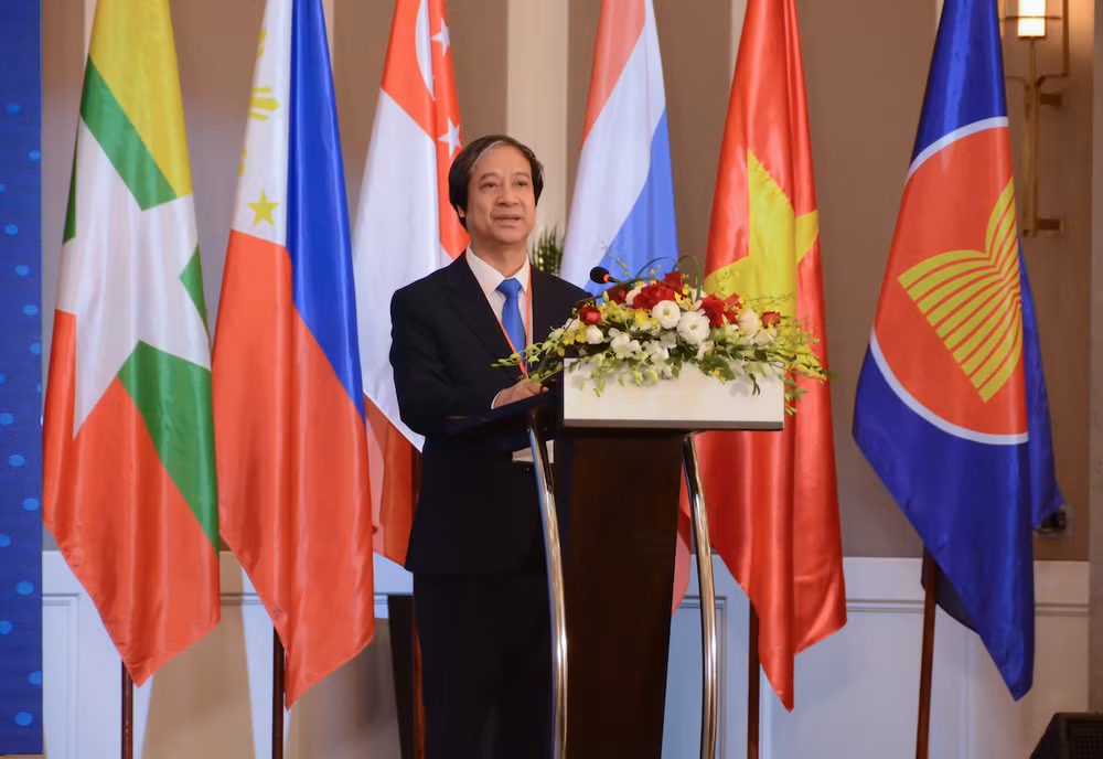 Bộ trưởng Giáo dục và Đào tạo Nguyễn Kim Sơn tại Hội nghị Bộ trưởng Giáo dục ASEAN lần thứ 12.