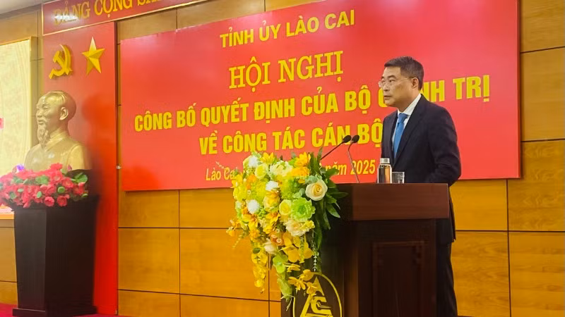 Đồng chí Lê Minh Hưng, Ủy viên Bộ Chính trị, Bí thư Trung ương Đảng, Trưởng Ban Tổ chức Trung ương phát biểu chỉ đạo hội nghị.