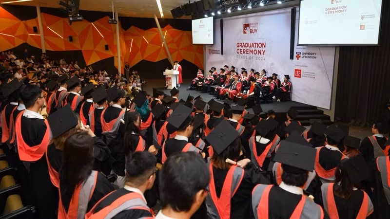 Buổi lễ tốt nghiệp của sinh viên Trường đại học Anh Quốc Việt Nam. 