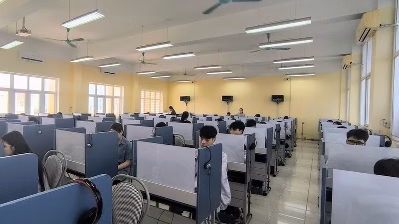 Thí sinh dự thi Đánh giá năng lực của Đại học Quốc gia Hà Nội (VNU) năm 2024.