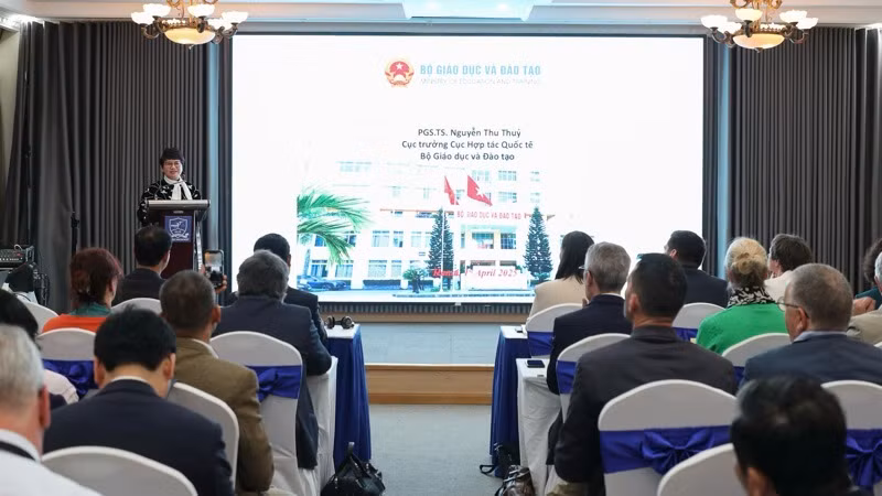 Cục trưởng Hợp tác quốc tế (Bộ Giáo dục và Đào tạo) Nguyễn Thu Thủy thông tin về Chiến lược phát triển giáo dục Việt Nam giai đoạn 2019-2030, tầm nhìn 2045.