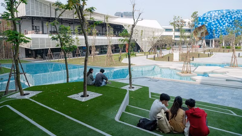 Khuôn viên tại Trường đại học Anh Quốc Việt Nam.