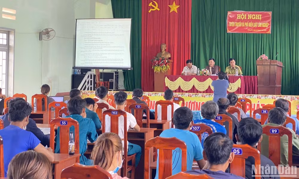 Tăng cường công tác tuyên truyền, vận động người dân tại các xã vùng đệm tham gia bảo vệ rừng, sẵn sàng tố giác các hành vi xâm hại đến tài nguyên rừng.