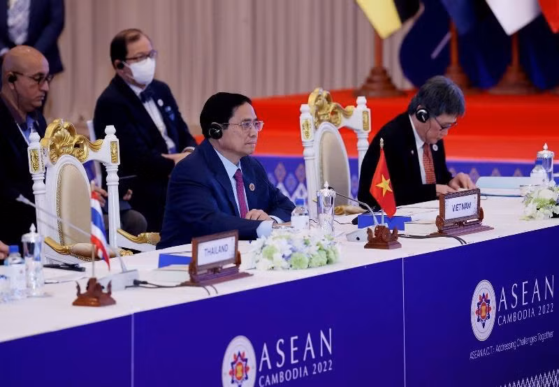 Thủ tướng Phạm Minh Chính tại Hội nghị Cấp cao ASEAN-Hoa Kỳ. (Ảnh: NHẬT BẮC)