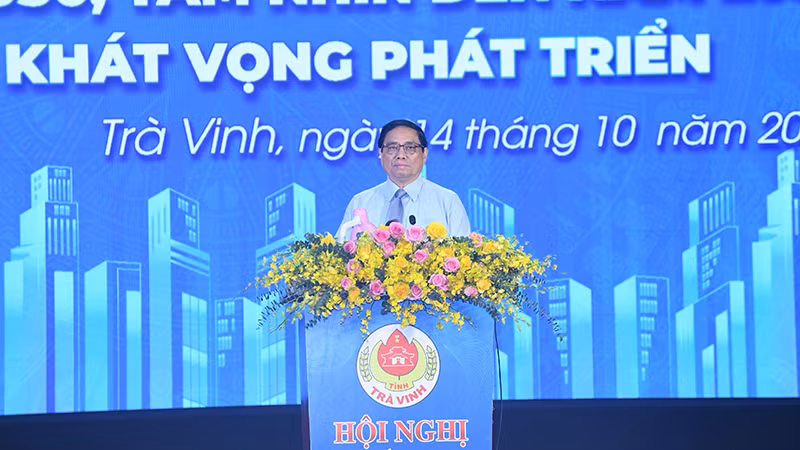 Thủ tướng Phạm Minh Chính phát biểu ý kiến tại Hội nghị.