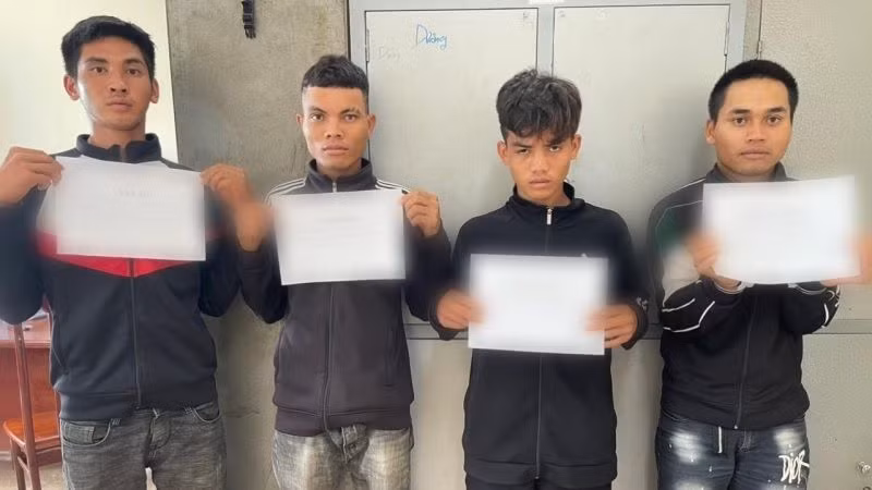 Nhóm đối tượng tổ chức sử dụng ma túy bị bắt giữ.