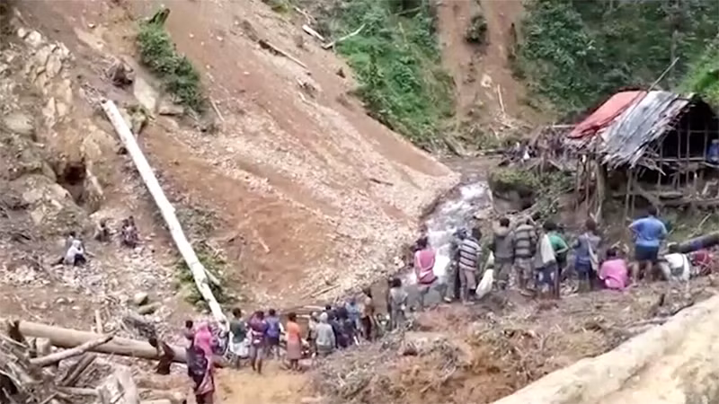 Một vụ sạt lở tại Goilala, Papua New Guinea, ngày 29/12/2020. (Ảnh: Reuters)