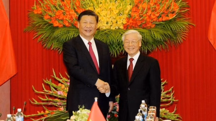 Tổng Bí thư Nguyễn Phú Trọng tiếp Tổng Bí thư, Chủ tịch Trung Quốc Tập Cận Bình thăm cấp nhà nước đến Việt Nam, ngày 12/11/2017. (Ảnh: VGP)