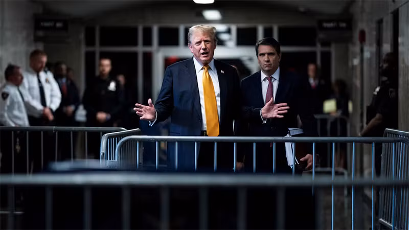 Ông Trump phát biểu trước báo giới tại New York, ngày 29/5/2024. (Ảnh: Reuters)
